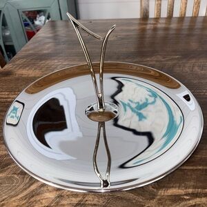 Vintage MCM Kromex Chrome Serving Tray